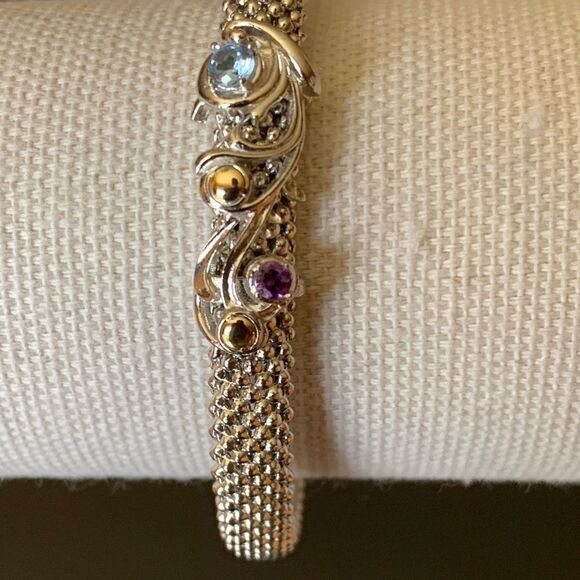 Brand new Phillip Gavriel BAROQUE CUFF WITH GEMSTONES & 18K GOLD - Picture 9 of 16